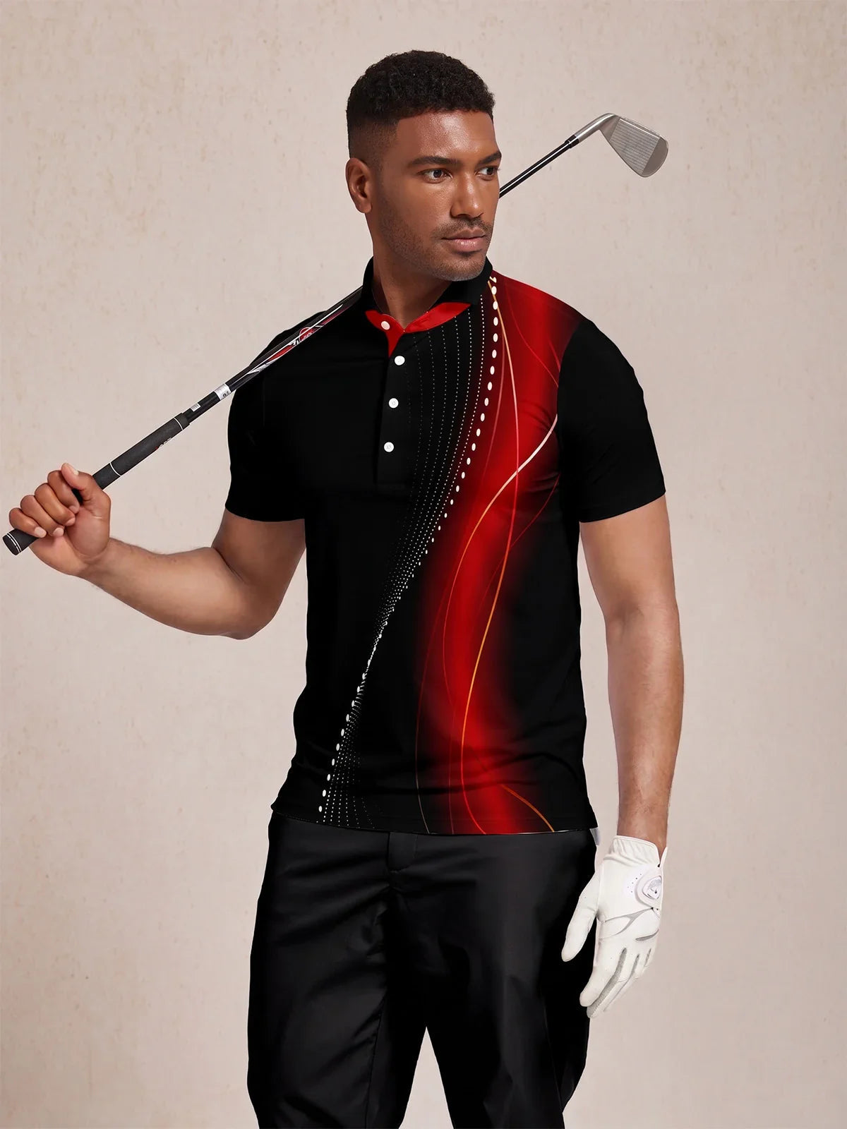 Air Brush Herren Polo-Shirt mit Rippkragen UPF50+