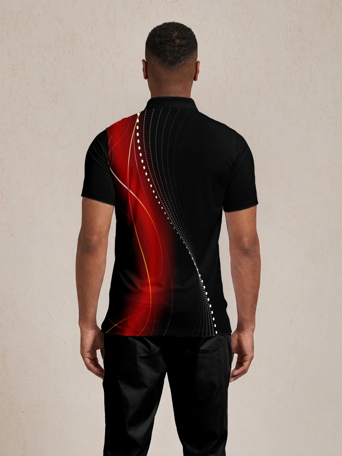 Air Brush Herren Polo-Shirt mit Rippkragen UPF50+