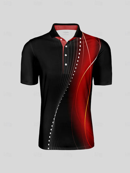 Air Brush Herren Polo-Shirt mit Rippkragen UPF50+