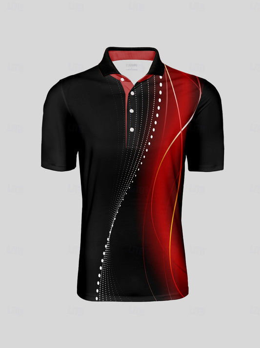 Air Brush Men's Ribbed Collar Polo Top UPF50+