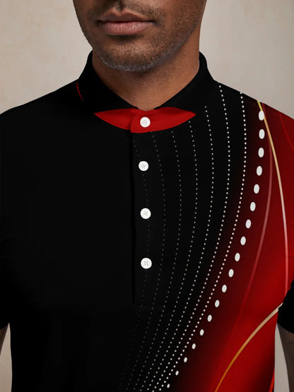 Air Brush Herren Polo-Shirt mit Rippkragen UPF50+