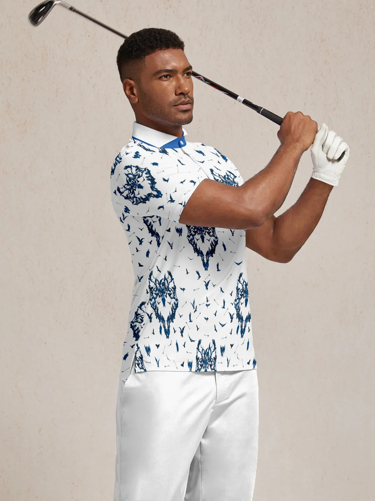 Wildlife Party Herren Poloshirt mit Rippkragen LSF 50+