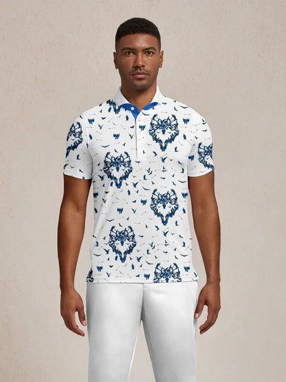 Wildlife Party Herren Poloshirt mit Rippkragen LSF 50+