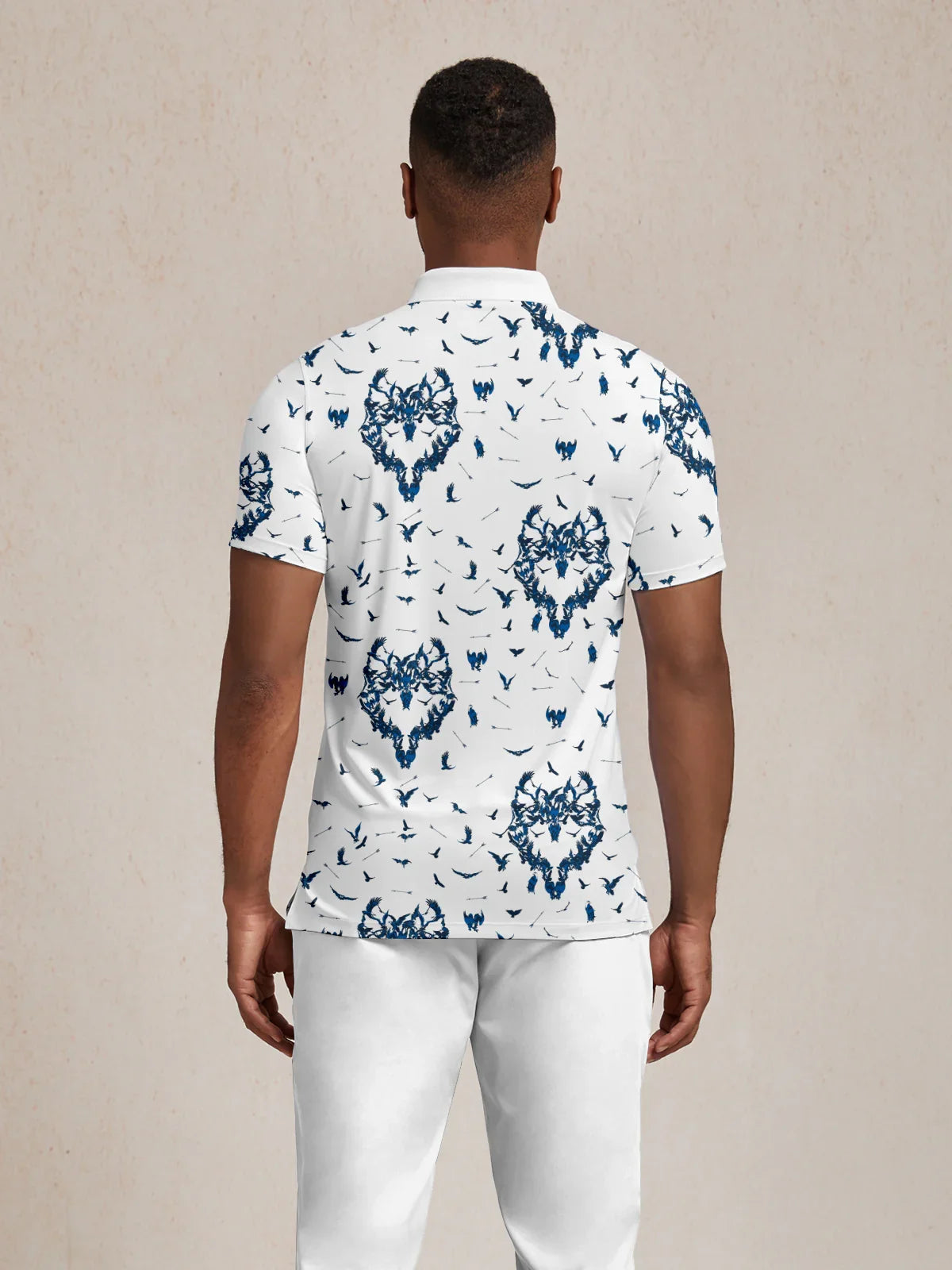 Wildlife Party Herren Poloshirt mit Rippkragen LSF 50+