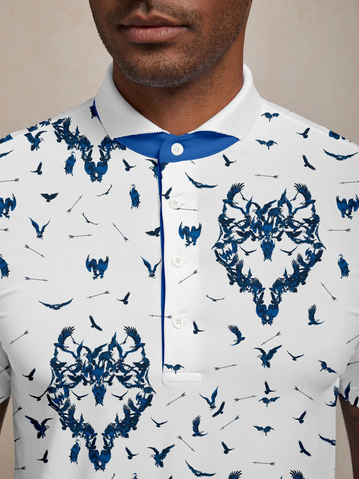 Wildlife Party Herren Poloshirt mit Rippkragen LSF 50+