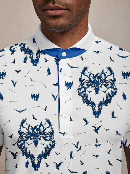 Wildlife Party Herren Poloshirt mit Rippkragen LSF 50+