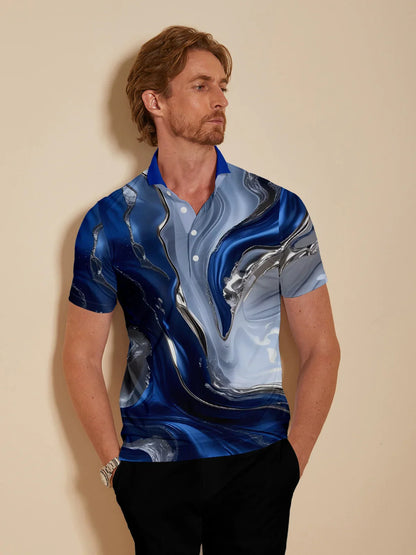 Inked Skins Maglia polo da uomo con collo a coste UPF50+