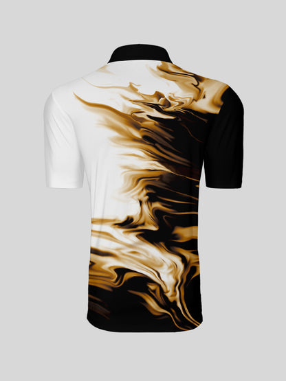 Inked Skins Camisa Polo para Hombre con Cuello de Canalé UPF50+
