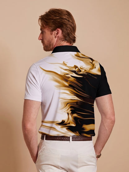 Inked Skins Camisa Polo para Hombre con Cuello de Canalé UPF50+