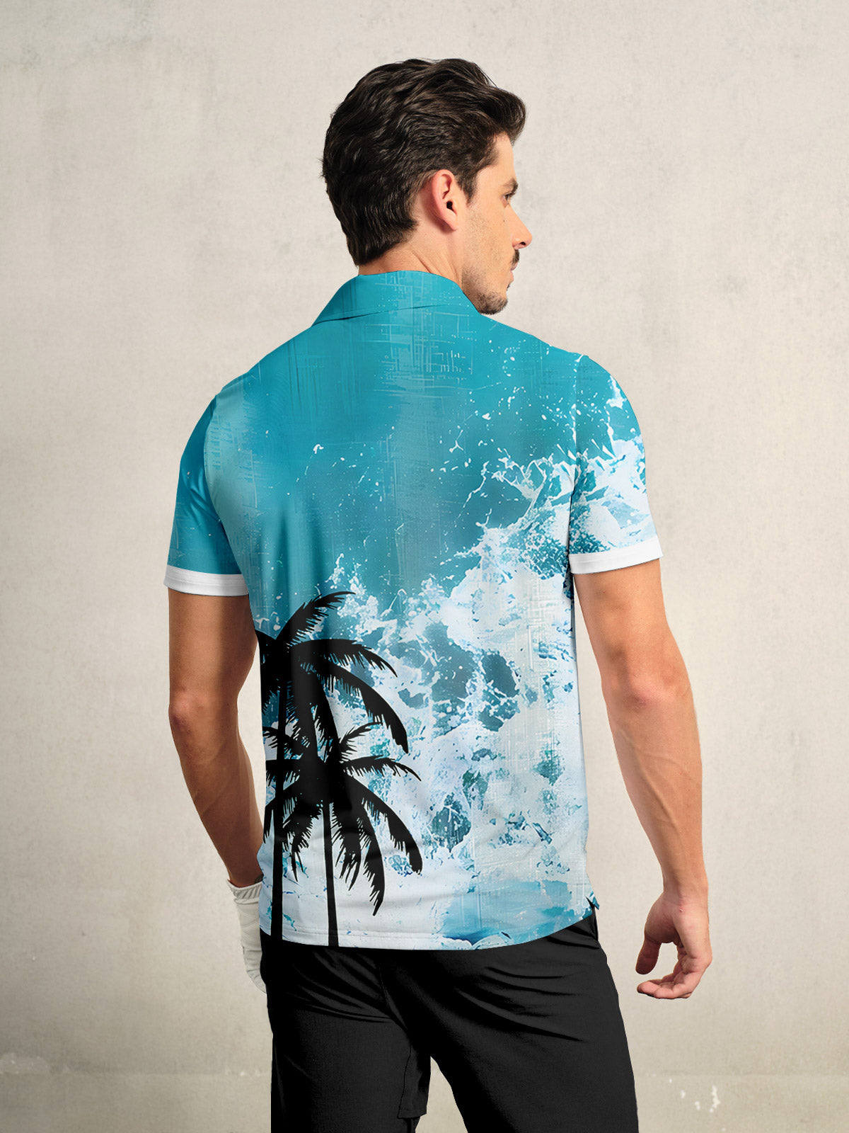 Hyped-up Tropical Men's Polo Top UPF50+