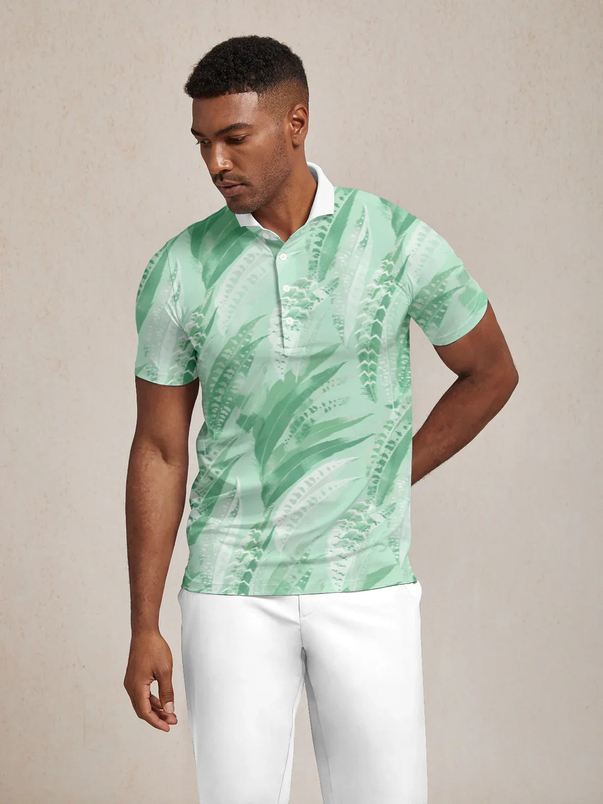 Wildlife Party Top Polo da Uomo con Collo a Coste UPF50+