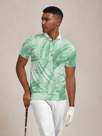 Wildlife Party Top Polo da Uomo con Collo a Coste UPF50+