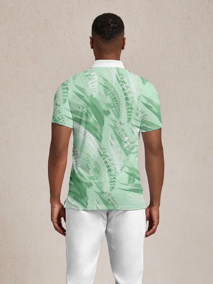 Wildlife Party Top Polo da Uomo con Collo a Coste UPF50+