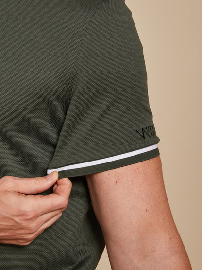 Custom Embroidery or Fit Men's Cotton-Silk Blend Polo Top