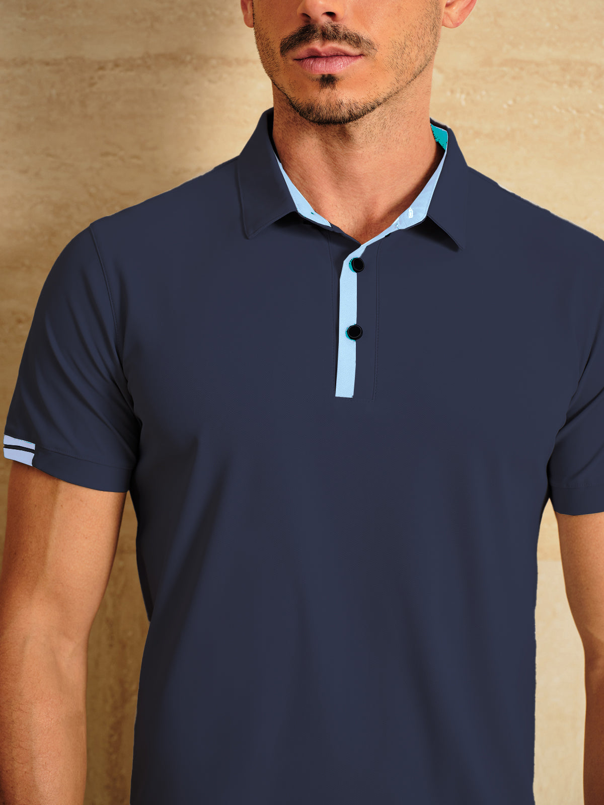 More Than Basic Men's Golf Shirt Quarterzip UPF50+