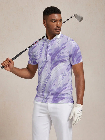 Wildlife Party Top Polo da Uomo con Collo a Coste UPF50+
