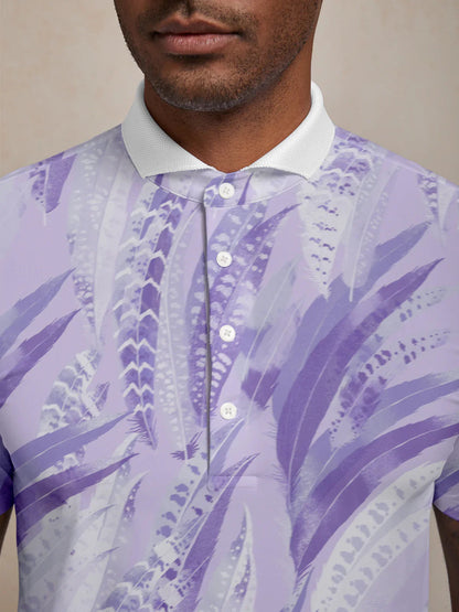 Wildlife Party Top Polo da Uomo con Collo a Coste UPF50+