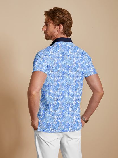 Paisley Heritage Men's Ribbed Collar Polo Top UPF50+