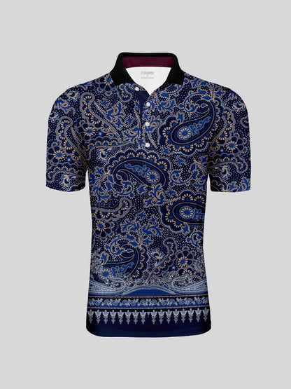 Paisley Heritage Men's Ribbed Collar Polo Top UPF50+