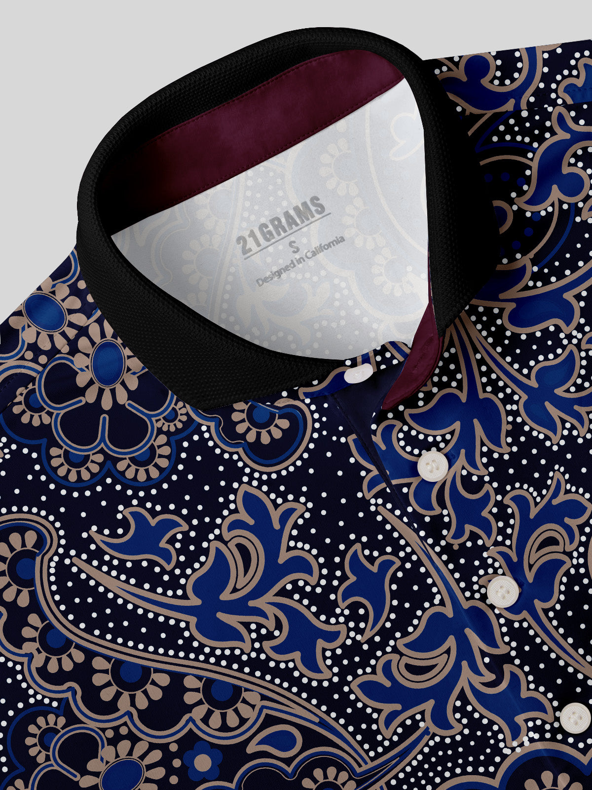 Paisley Heritage Men's Ribbed Collar Polo Top UPF50+