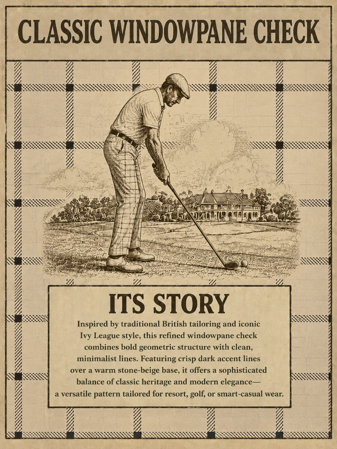Fairway Patchwork Men's Stretch Golf Pants