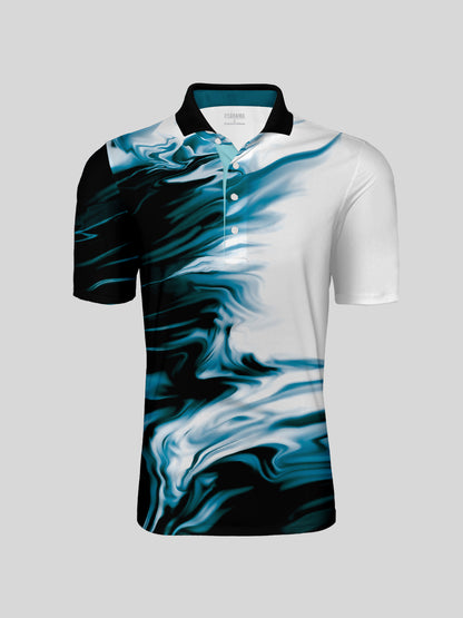 Inked Skins Camisa Polo para Hombre con Cuello de Canalé UPF50+