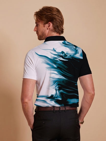 Inked Skins Camisa Polo para Hombre con Cuello de Canalé UPF50+