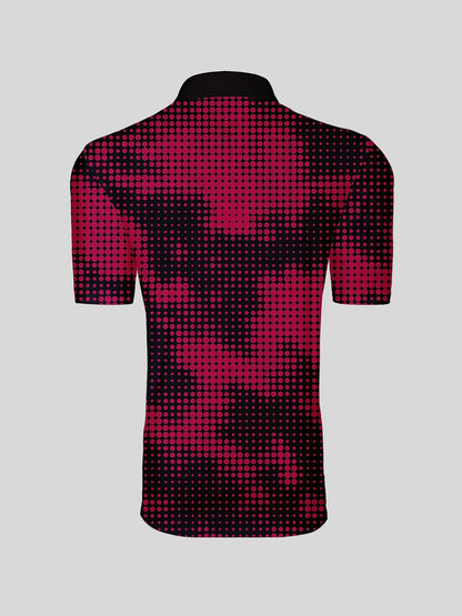 Inked Skins Men's Ribbed Collar Polo Top UPF50+