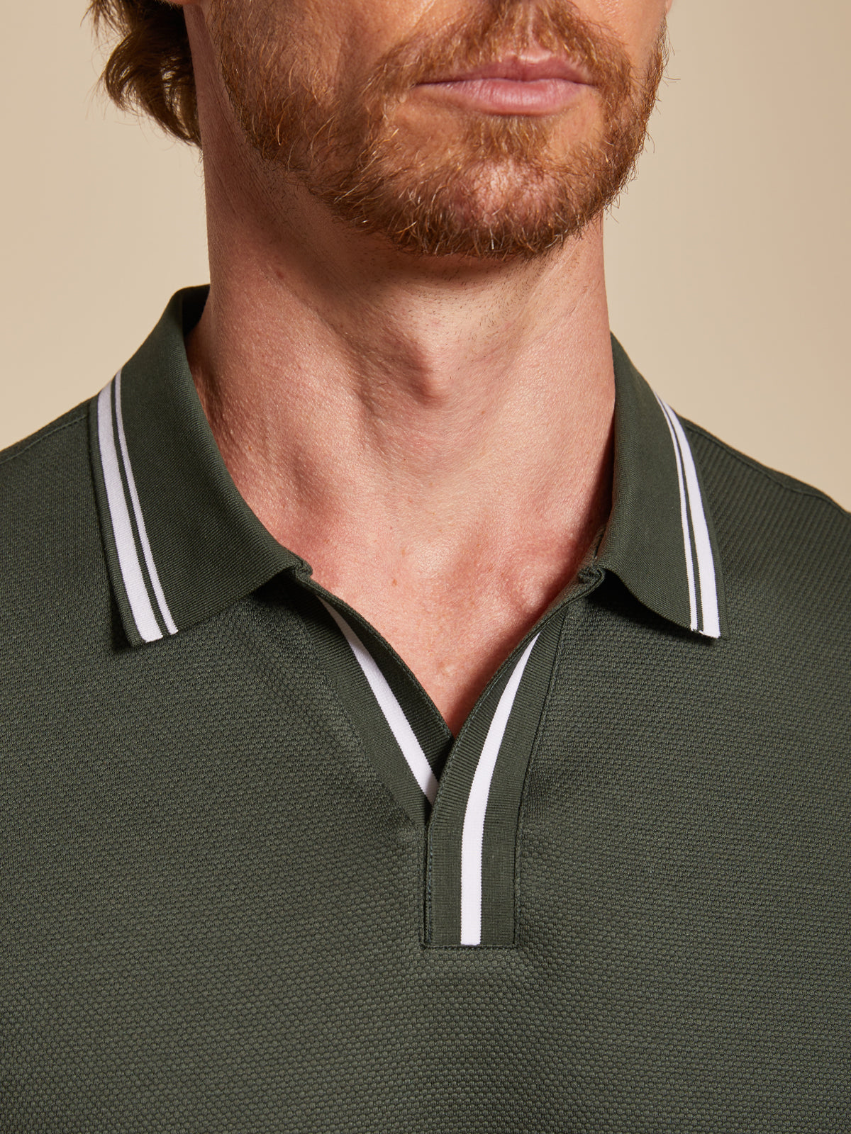 Custom Embroidery or Fit Men's Cotton-Silk Blend Polo Top