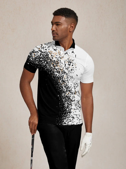 Inked Skins Herren Polo-Top mit geripptem Kragen LSF 50+
