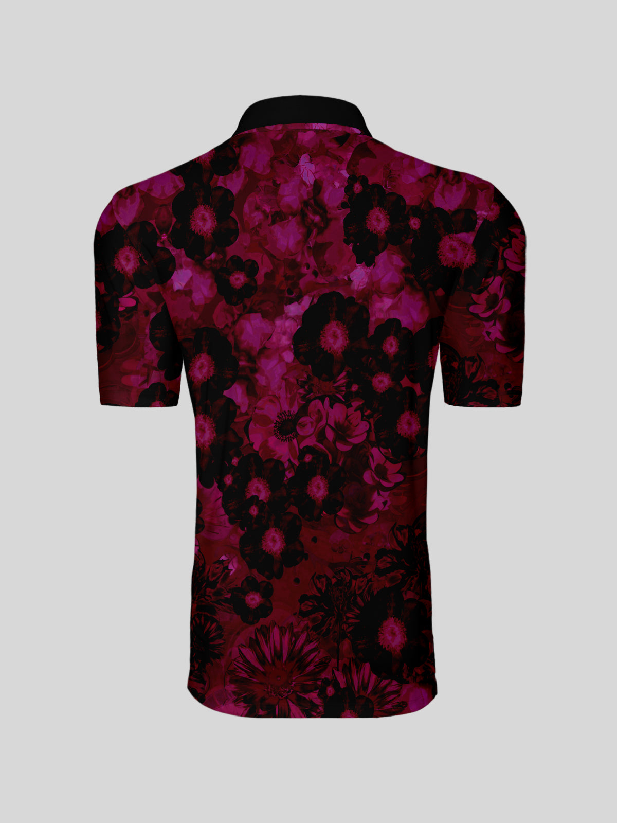 Hyped-up Tropical Men's Ribbed Collar Polo Top UPF50+