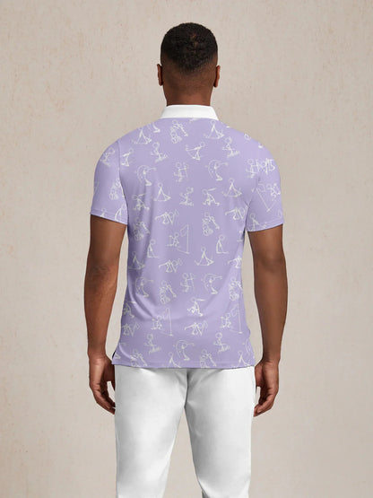 Hyper-prep Polo Top Uomo con Collo a Coste UPF50+
