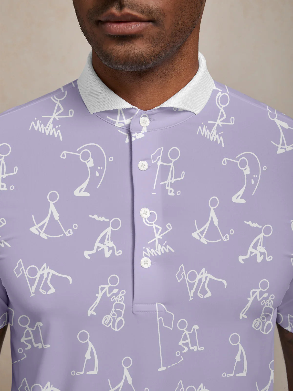 Hyper-prep Polo Top Uomo con Collo a Coste UPF50+