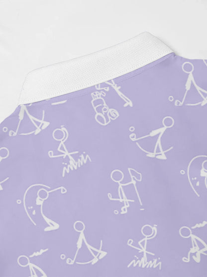 Hyper-prep Polo Top Uomo con Collo a Coste UPF50+