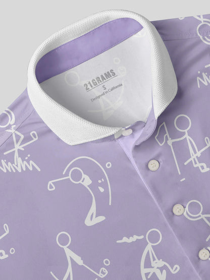 Hyper-prep Polo Top Uomo con Collo a Coste UPF50+