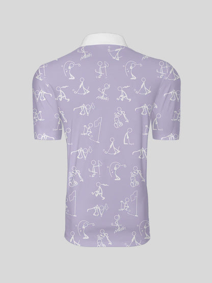 Hyper-prep Polo Top Uomo con Collo a Coste UPF50+