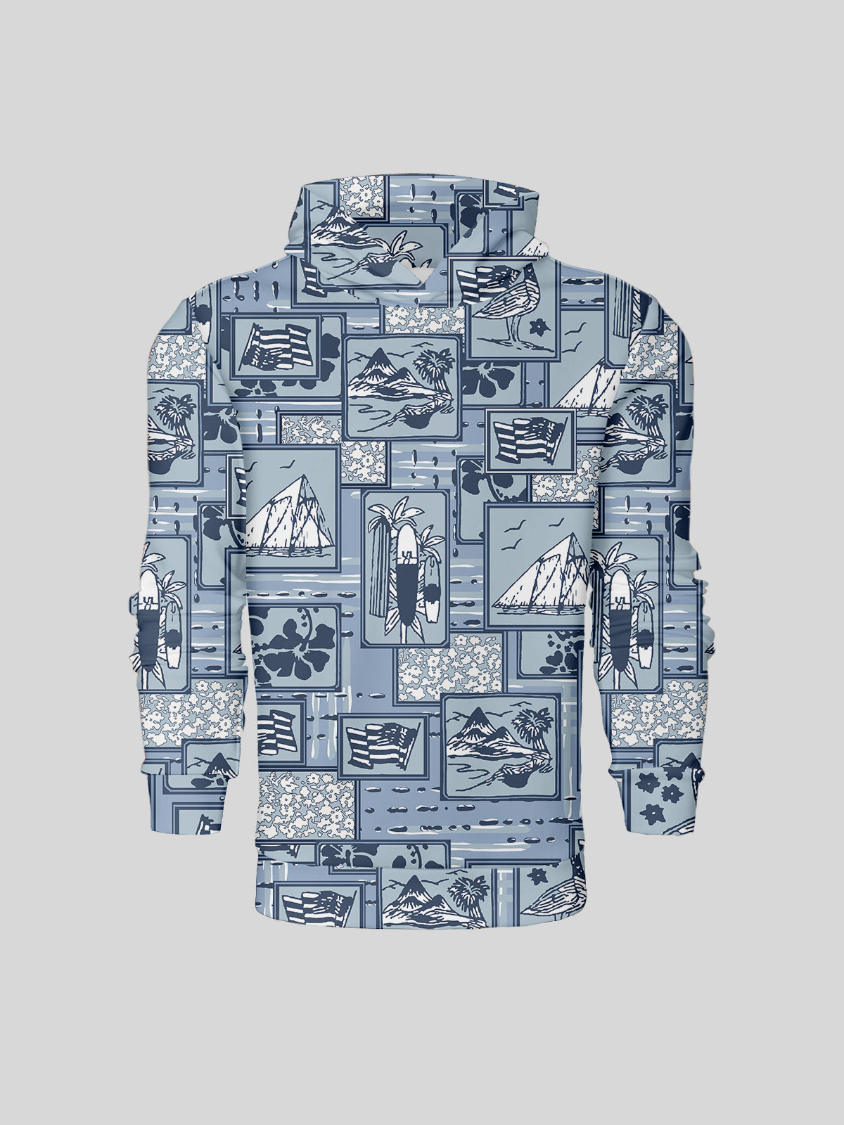 Playful Nautical Men's Golf Hooded Sweatshirt