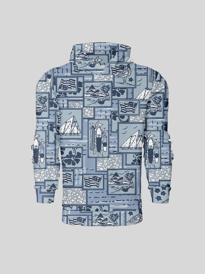 Playful Nautical Men's Golf Hooded Sweatshirt