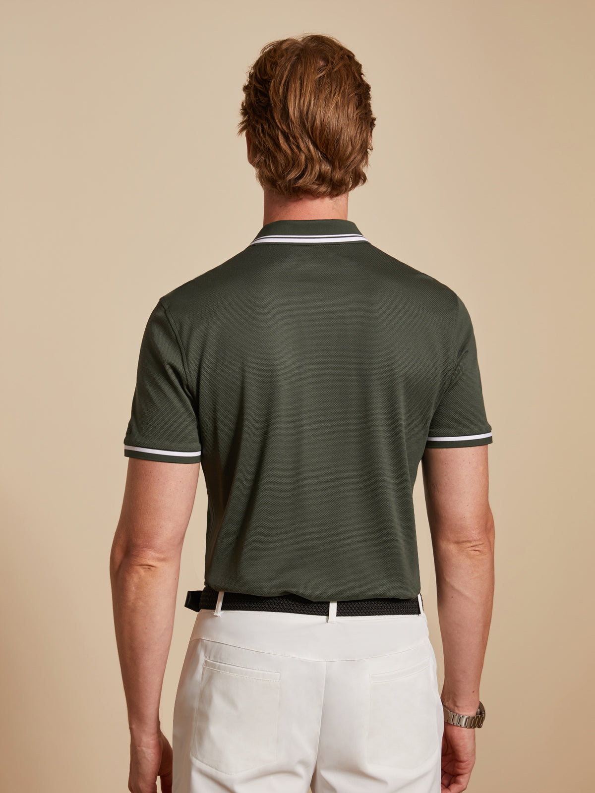 Custom Embroidery or Fit Men's Cotton-Silk Blend Polo Top