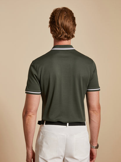 Custom Embroidery or Fit Men's Cotton-Silk Blend Polo Top