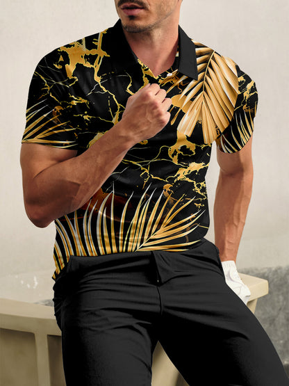Hyped-up Tropical Men's Polo Top UPF50+
