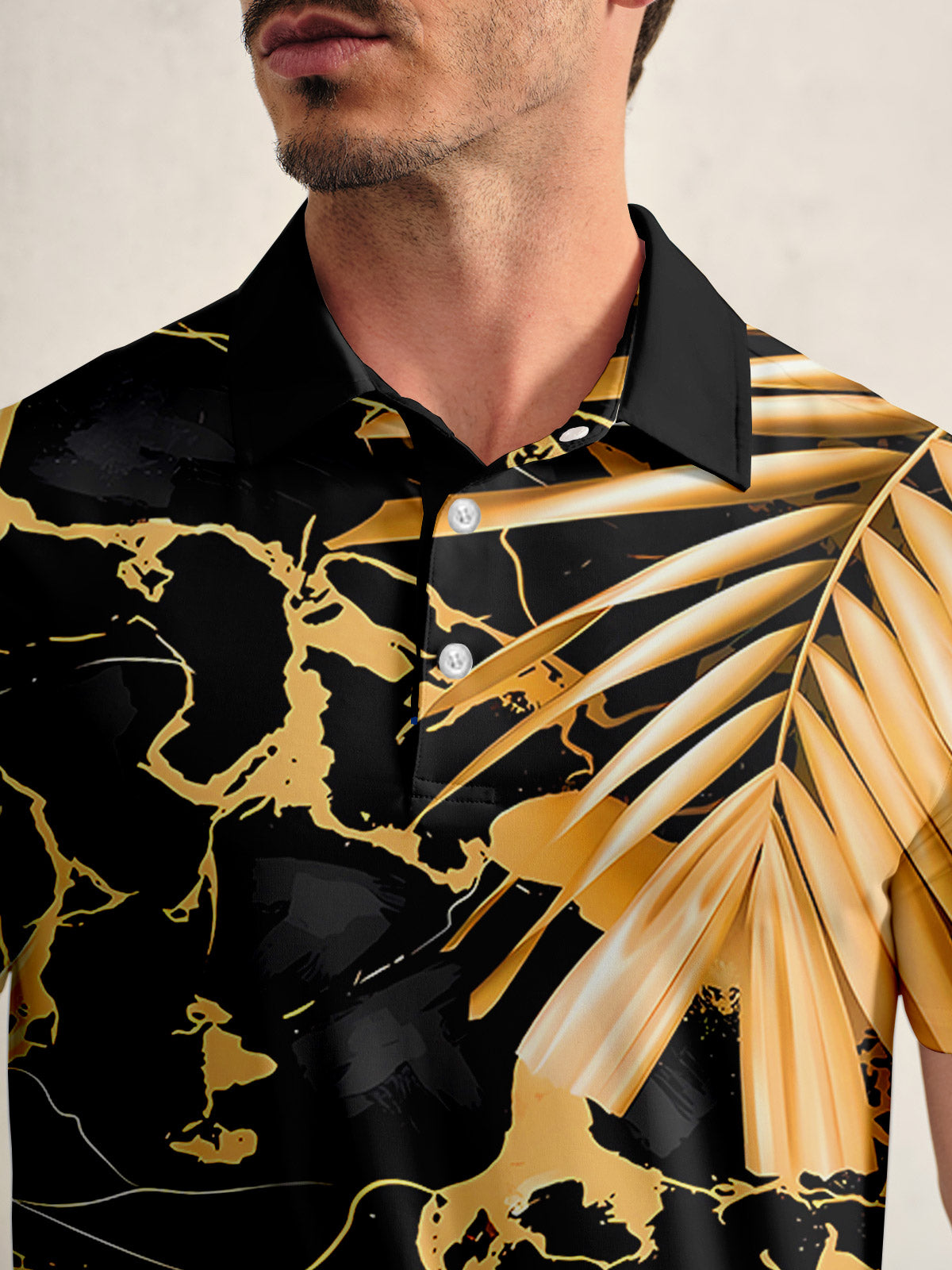 Hyped-up Tropical Men's Polo Top UPF50+