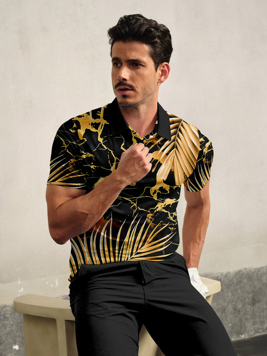 Hyped-up Tropical Men's Polo Top UPF50+