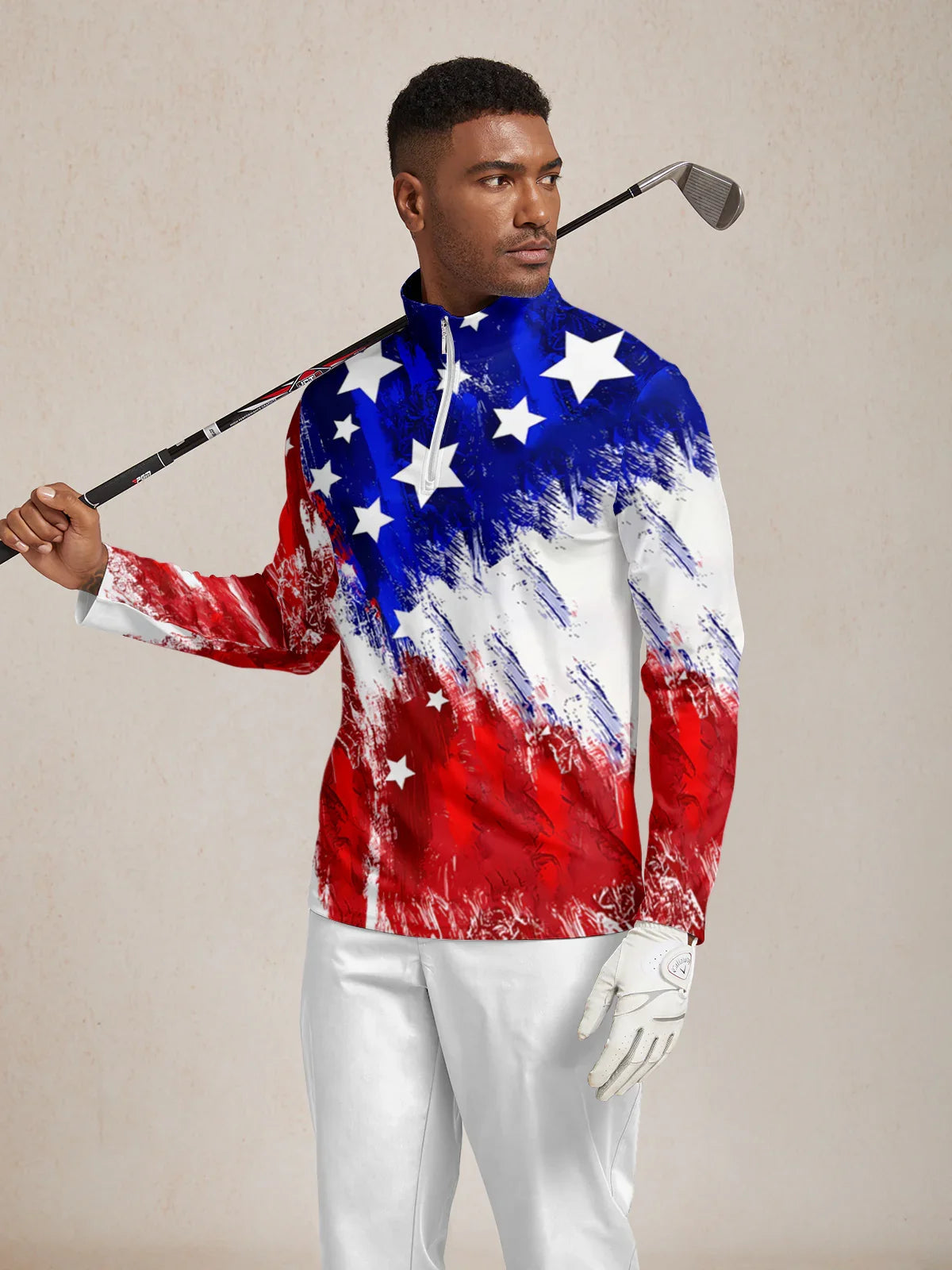Hyper-Prep Herren Golf-Shirt Quarterzip UPF50+