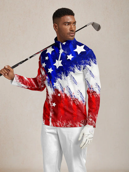 Hyper-Prep Herren Golf-Shirt Quarterzip UPF50+