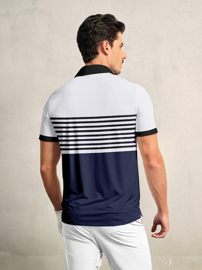 Playful Nautical Men's Polo Top UPF50+