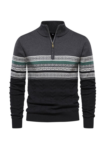 More Than Basic Men's Midweight Golf Quarter Zip Sweater