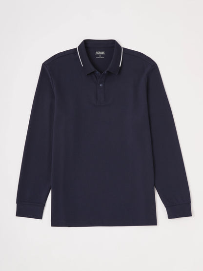 CotFlex Men's Piqué Cotton Blend Long-Sleeve Polo