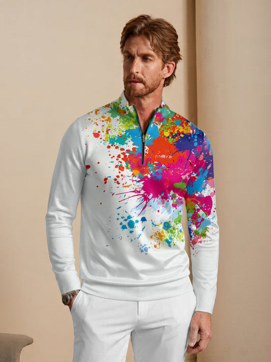 Inked Skins Men's Lightweight Golf Shirt Quarterzip UPF50+