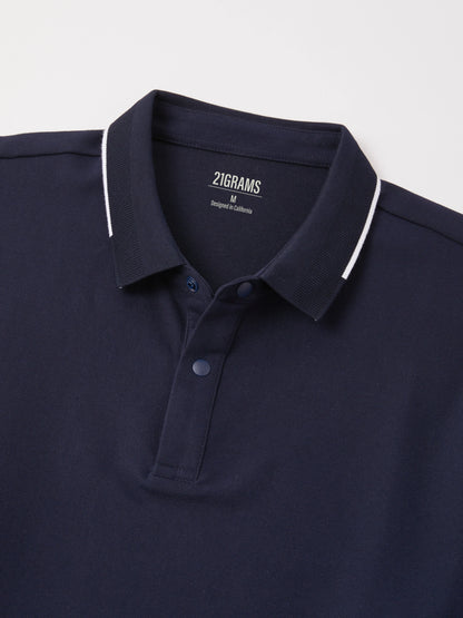 CotFlex Men's Piqué Cotton Blend Long-Sleeve Polo
